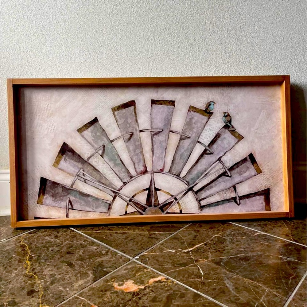 30" x 15" kirklands windmill picture. New and never hung on the wall.